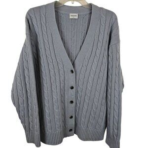 Cottage Cabin Fall Winter Granny Cozy Knit Cardigan Sweater Sunday Best Womens S